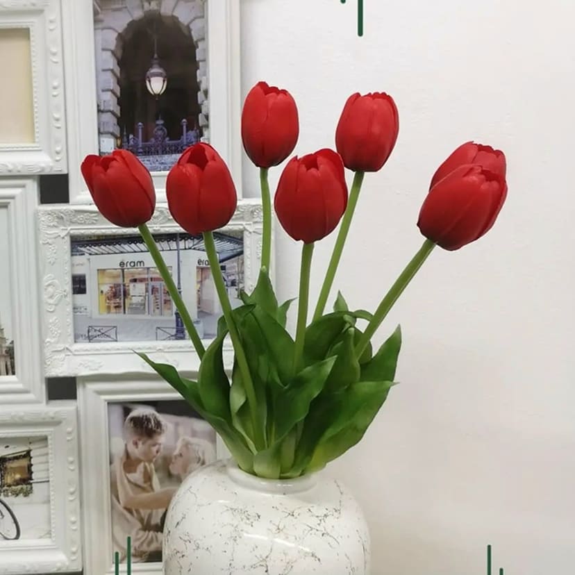 Искусственные цветы в Жигулевске | Цветы искусственные «Тюльпаны», красные, букет