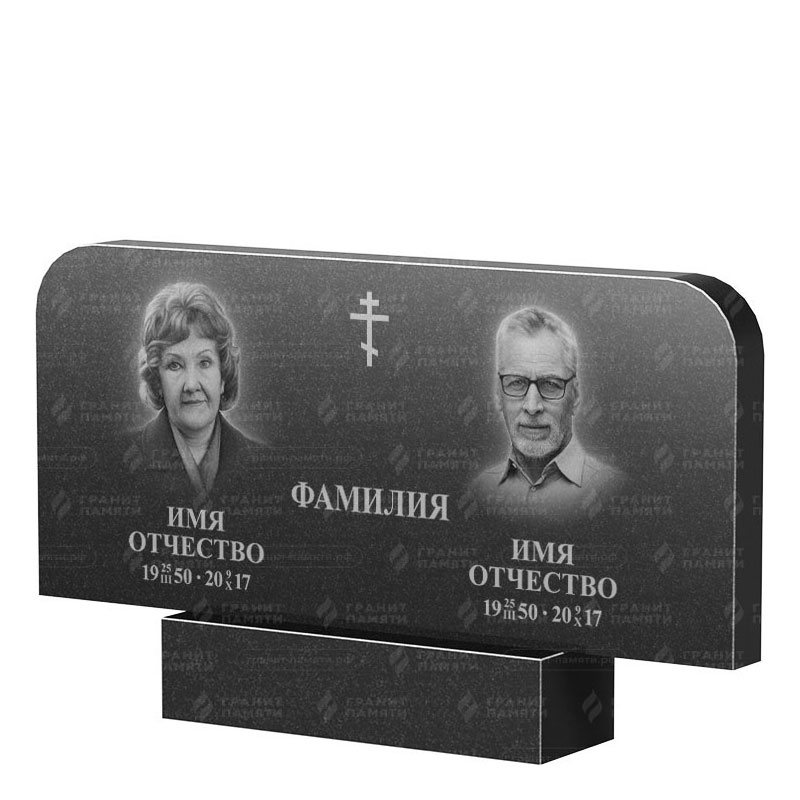Памятники из гранита двойные в&nbsp;Жигулевске | Двойной гранитный памятник ФГ-254