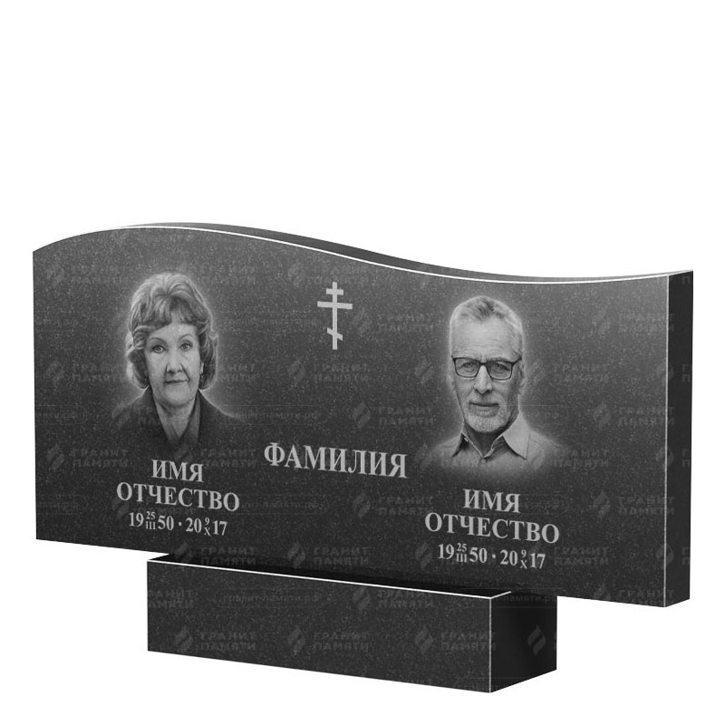 Памятники из гранита двойные в&nbsp;Жигулевске | Двойной гранитный памятник ФГ-255