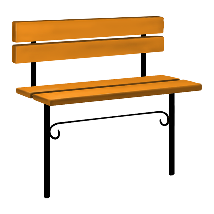 Металлические оградки, столы, скамейки в&nbsp;Жигулевске | Скамейка №4 со спинкой