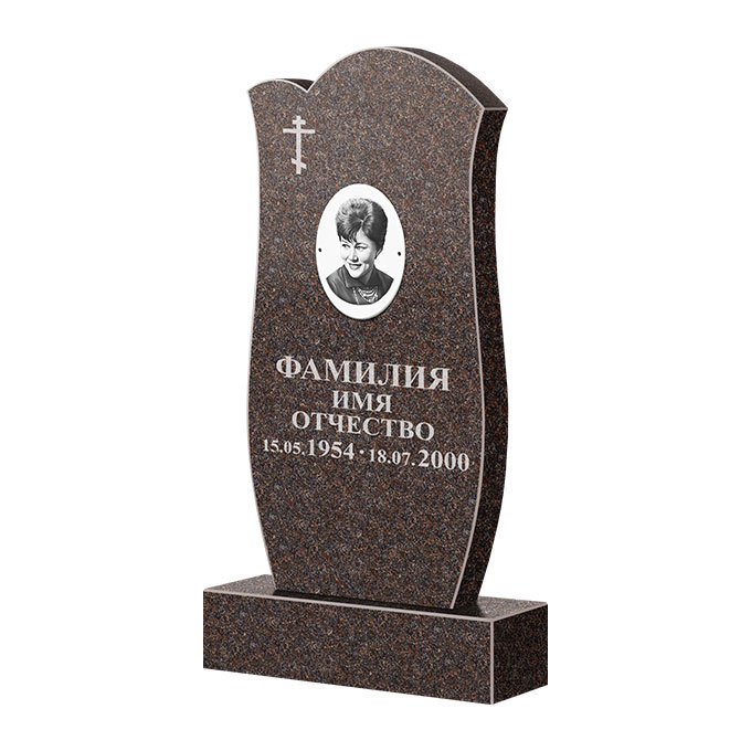 Памятники из цветного гранита в&nbsp;Жигулевске | Памятник из гранита Карел Brown ФГЦ-039