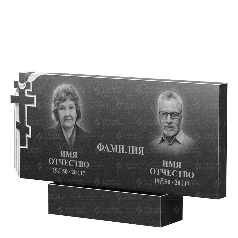 Памятники из гранита двойные в&nbsp;Жигулевске | Двойной гранитный памятник ФГ-139