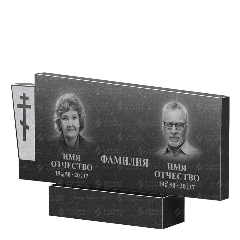 Памятники из гранита двойные в&nbsp;Жигулевске | Двойной гранитный памятник ФГ-137