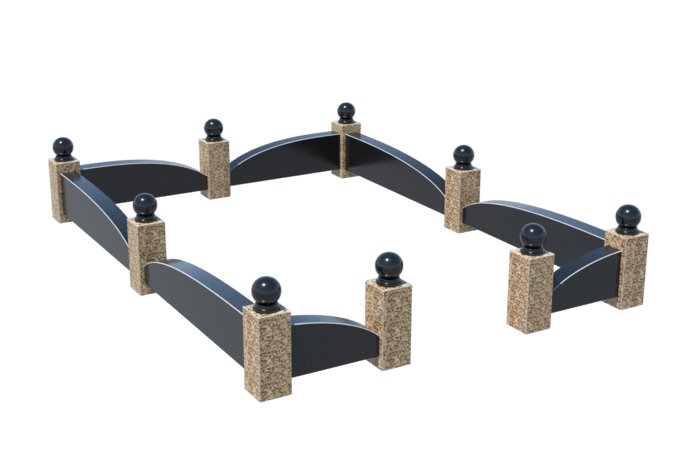 Цоколи на могилу в&nbsp;Жигулевске | Цоколь на могилу №0045