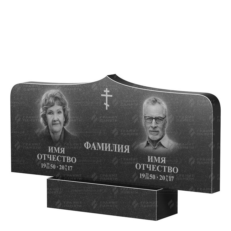 Гранитные памятники в&nbsp;Жигулевске | Двойной гранитный памятник ФГ-260