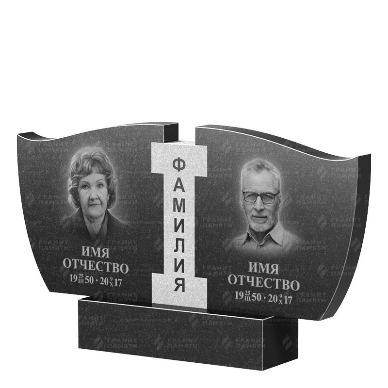 Памятники из гранита двойные в&nbsp;Жигулевске | Двойной гранитный памятник ФГ-138