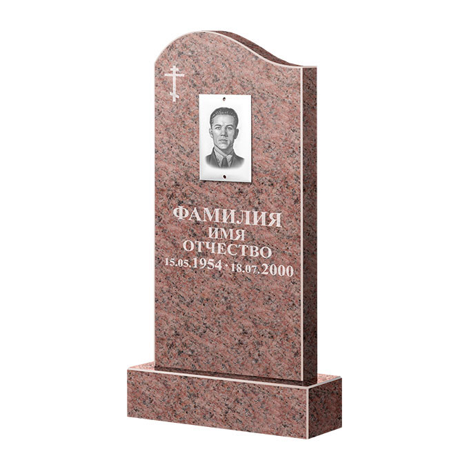 Памятники из цветного гранита в&nbsp;Жигулевске | Памятник из гранита Розалия Pink ФГЦ-030