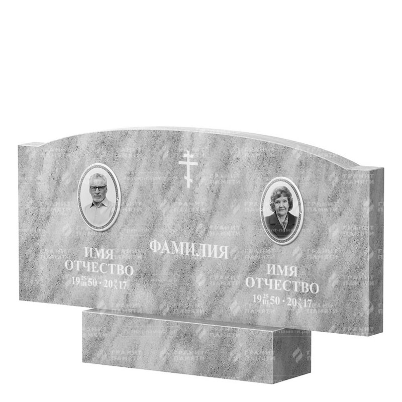 Памятники из мрамора в&nbsp;Жигулевске | Двойной мраморный памятник ФМ-257