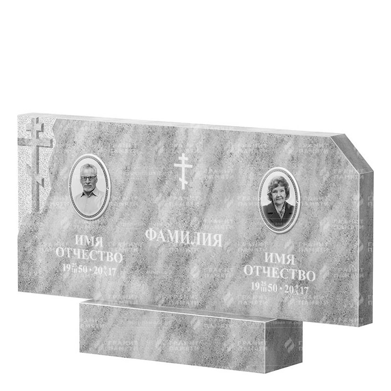 Памятники из мрамора в&nbsp;Жигулевске | Двойной мраморный памятник ФМ-134