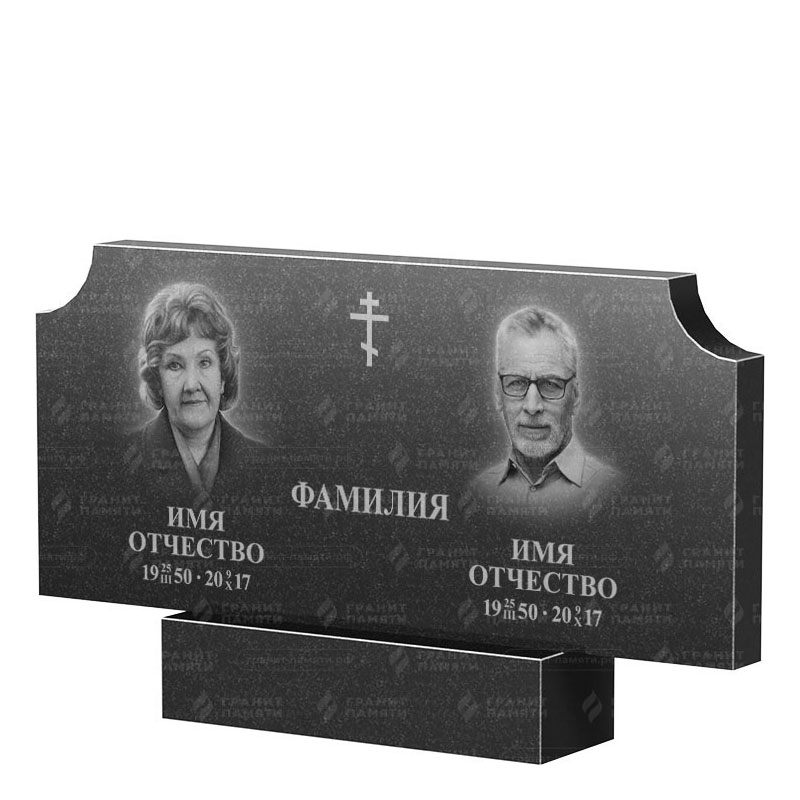 Памятники из гранита двойные в&nbsp;Жигулевске | Двойной гранитный памятник ФГ-253