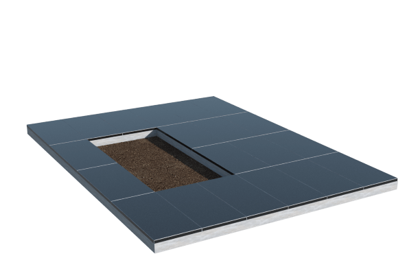 Площадки на могилу в&nbsp;Жигулевске | Площадка с облицовкой гранитом Габбро (под цветник)