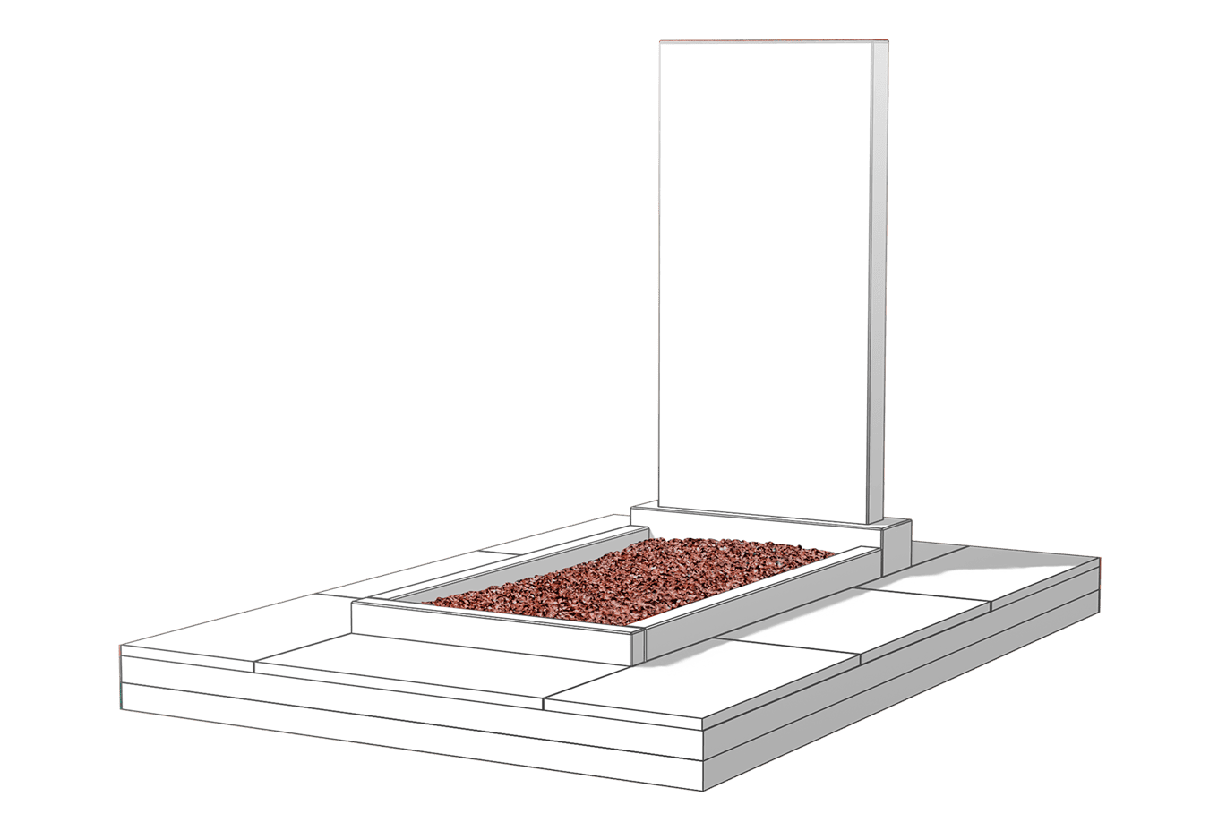 Засыпка цветника камушками в Жигулевске