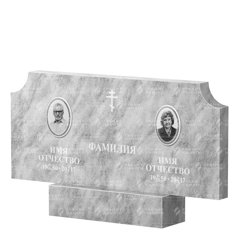 Памятники из мрамора в&nbsp;Жигулевске | Двойной мраморный памятник ФМ-253