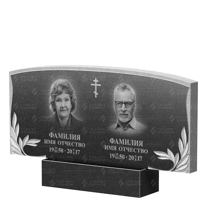 Памятники из гранита двойные в&nbsp;Жигулевске | Двойной гранитный памятник ФГ-135