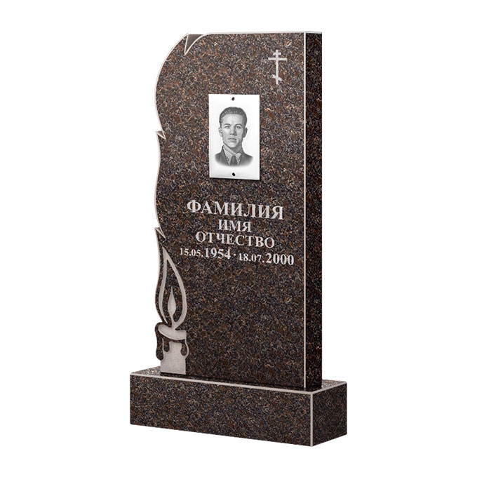Памятники из цветного гранита в&nbsp;Жигулевске | Памятник из гранита Карел Brown ФГЦ-106