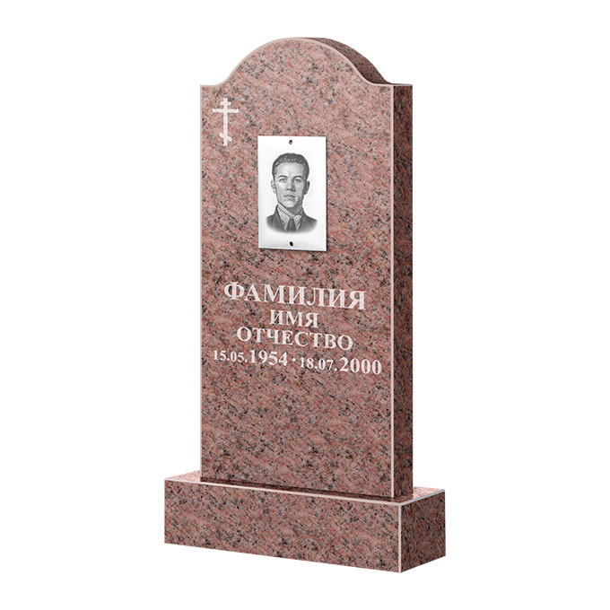 Памятники из цветного гранита в&nbsp;Жигулевске | Памятник из гранита Розалия Pink ФГЦ-012