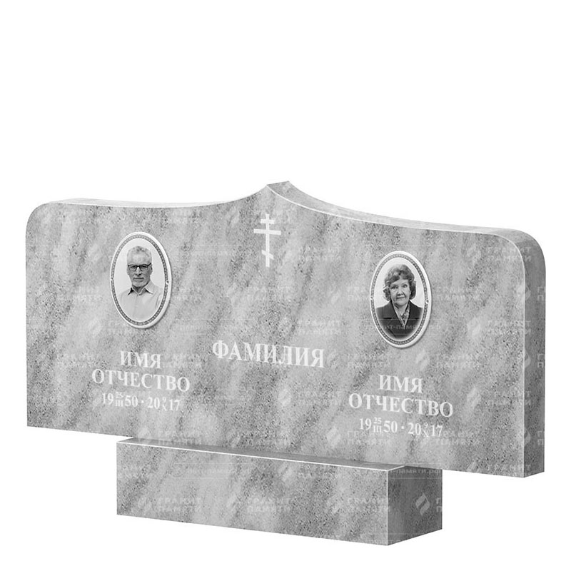 Памятники из мрамора в&nbsp;Жигулевске | Двойной мраморный памятник ФМ-260