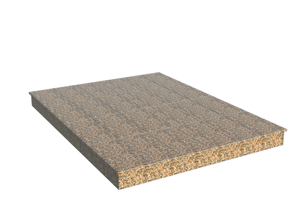 Площадки на могилу в&nbsp;Жигулевске | Площадка с вертикальной (15 см) облицовкой Южно-султаевским гранитом