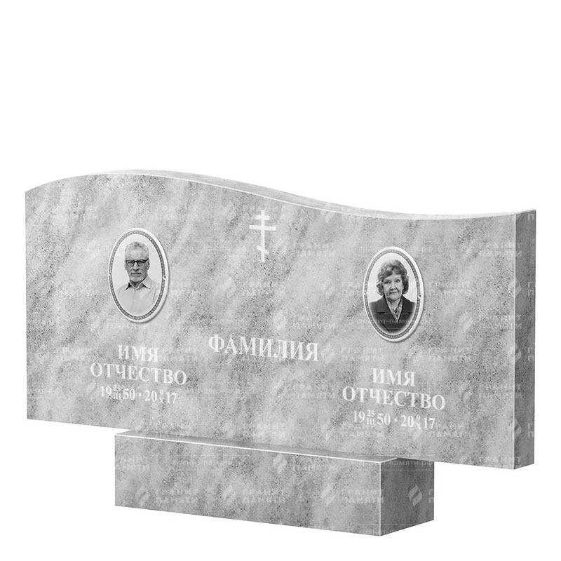 Памятники из мрамора в&nbsp;Жигулевске | Двойной мраморный памятник ФМ-255