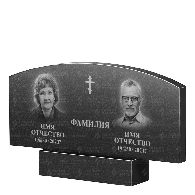 Памятники из гранита двойные в&nbsp;Жигулевске | Двойной гранитный памятник ФГ-256