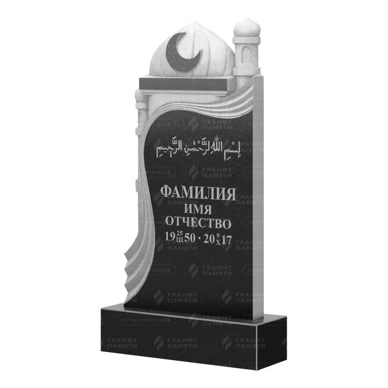 Мусульманские памятники на могилу в&nbsp;Жигулевске | Гранитный памятник ФГ-228