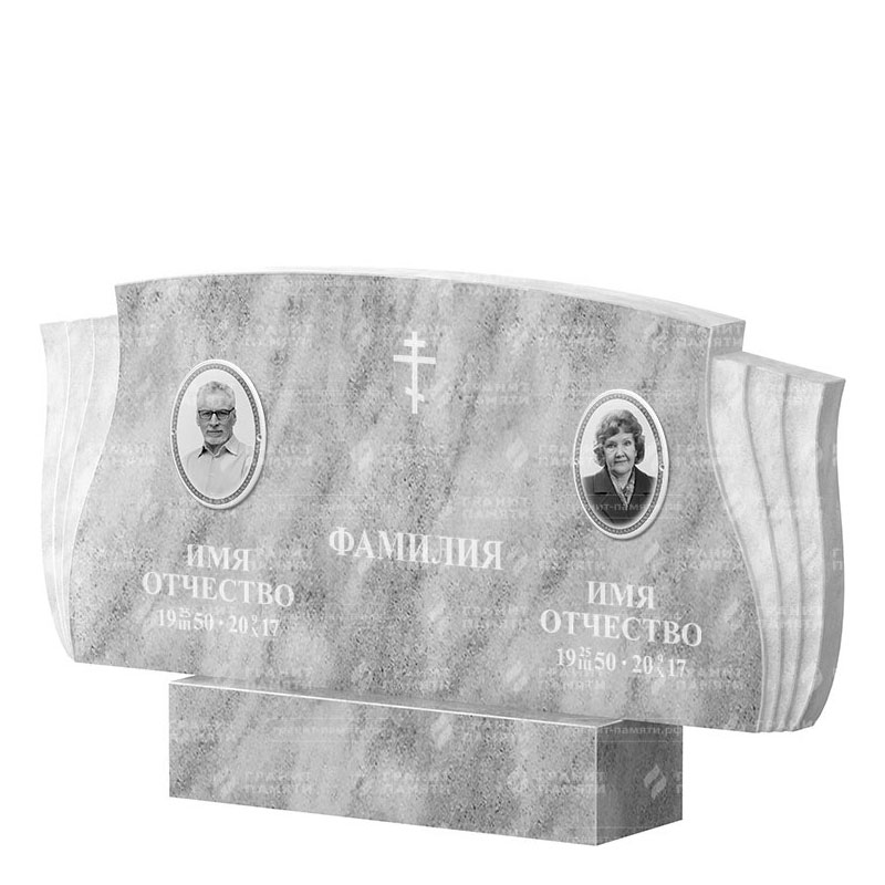 Памятники из мрамора в&nbsp;Жигулевске | Двойной мраморный памятник ФМ-264
