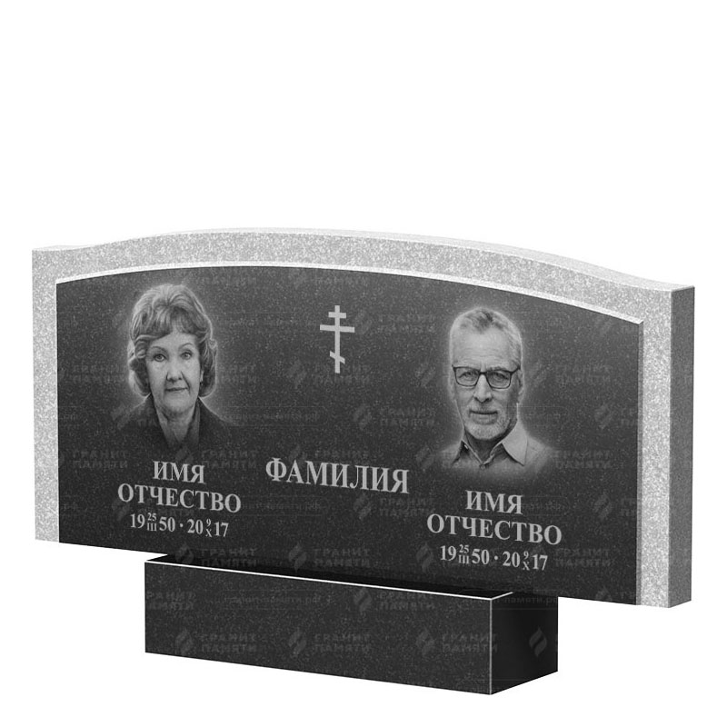 Памятники из гранита двойные в&nbsp;Жигулевске | Двойной гранитный памятник ФГ-131