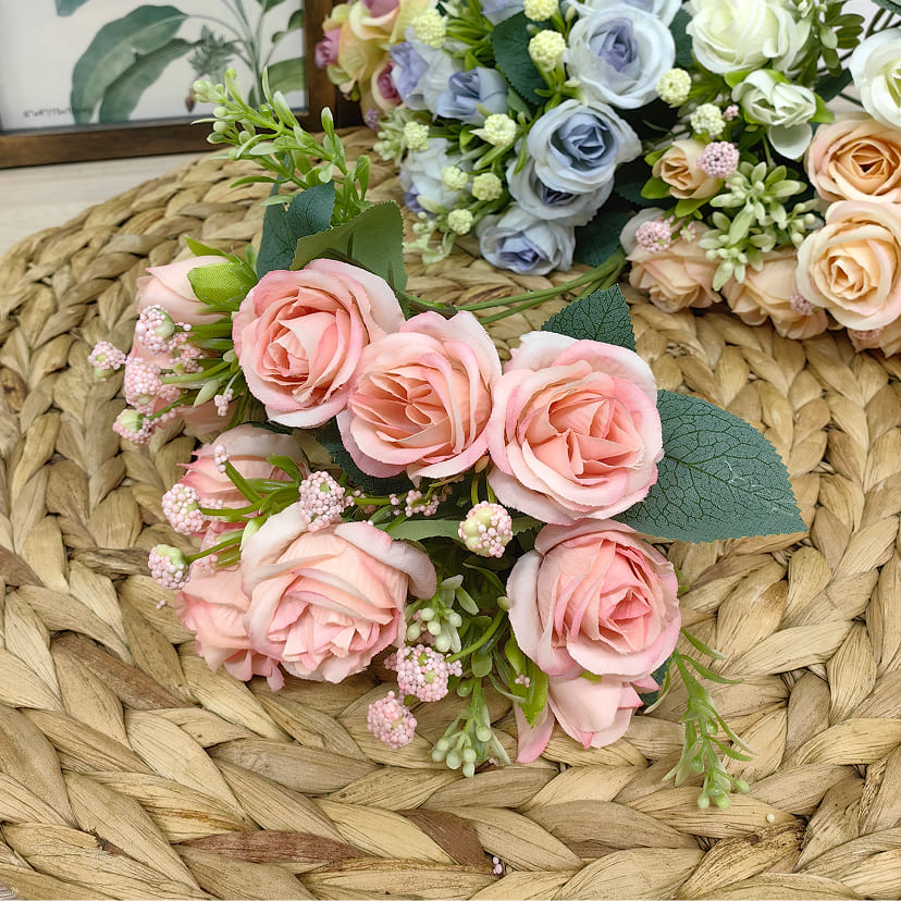 Искусственные цветы в Жигулевске | Цветы искусственные «Розы», нежно-розовые, букет