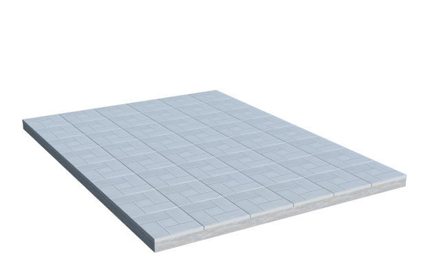 Площадки на могилу в&nbsp;Жигулевске | Площадка с тротуарной плиткой