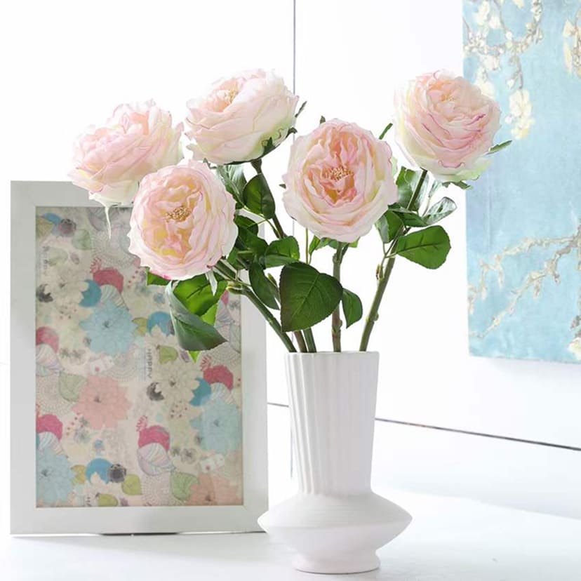 Искусственные цветы в Жигулевске | Цветок искусственный «Роза пионовидная», молочно-розовая, одиночный