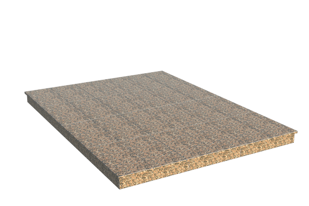 Площадки на могилу в&nbsp;Жигулевске | Площадка с вертикальной (10 см) облицовкой Южно-султаевским гранитом