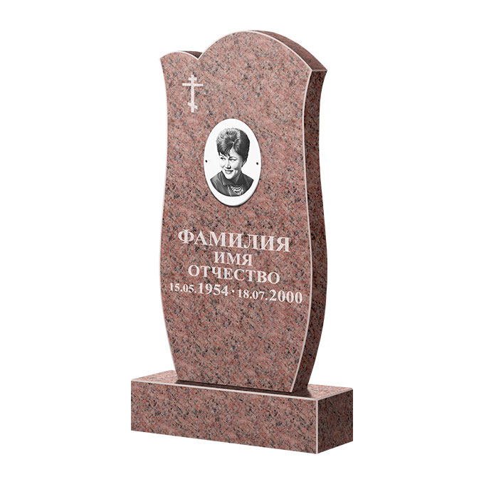 Памятники из цветного гранита в&nbsp;Жигулевске | Памятник из гранита Розалия Pink ФГЦ-039