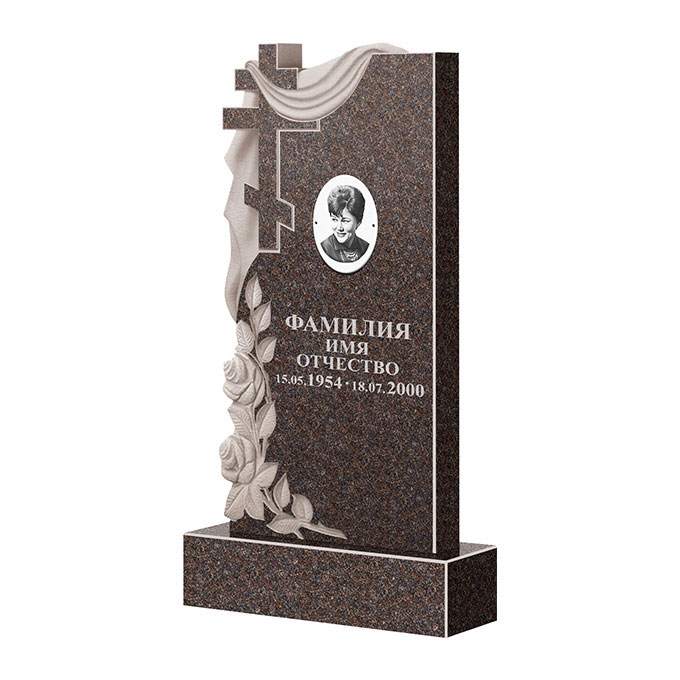 Гранитные памятники в&nbsp;Жигулевске | Памятник из гранита Карел Brown ФГЦ-189