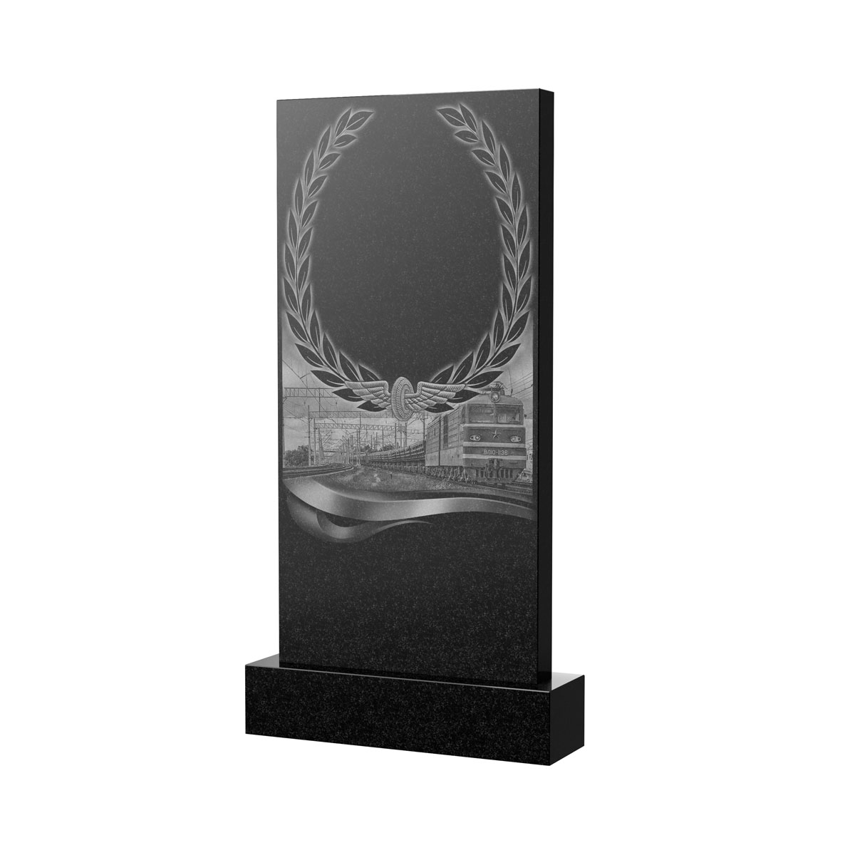 Художественное оформление памятника в&nbsp;Жигулевске | Художественное оформление на гранитную стелу, рисунок ВХО-054