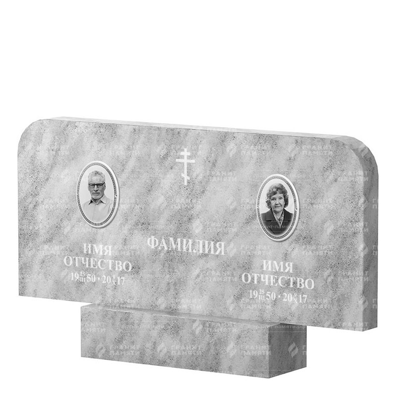 Памятники из мрамора в&nbsp;Жигулевске | Двойной мраморный памятник ФМ-254