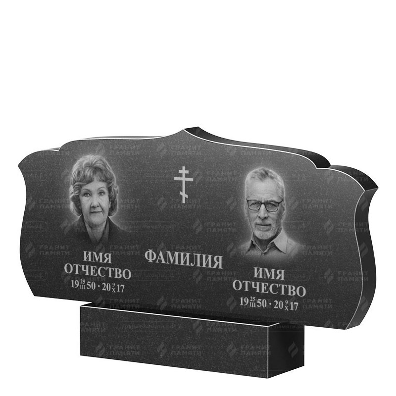 Памятники из гранита двойные в&nbsp;Жигулевске | Двойной гранитный памятник ФГ-130
